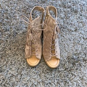 Lace up booties